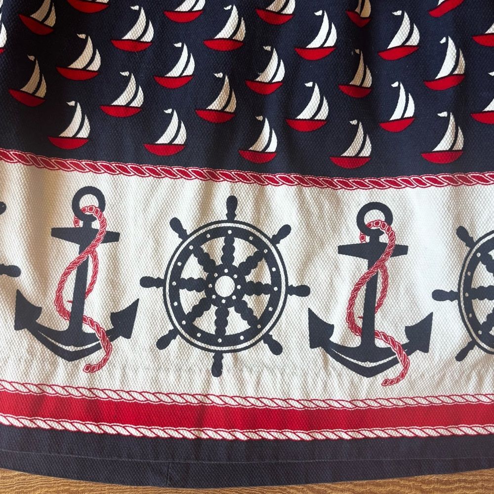 Anthropologie Postmark Windward Sailboat Nautical A-Line Halter Dress Size 2 - Picture 2 of 9